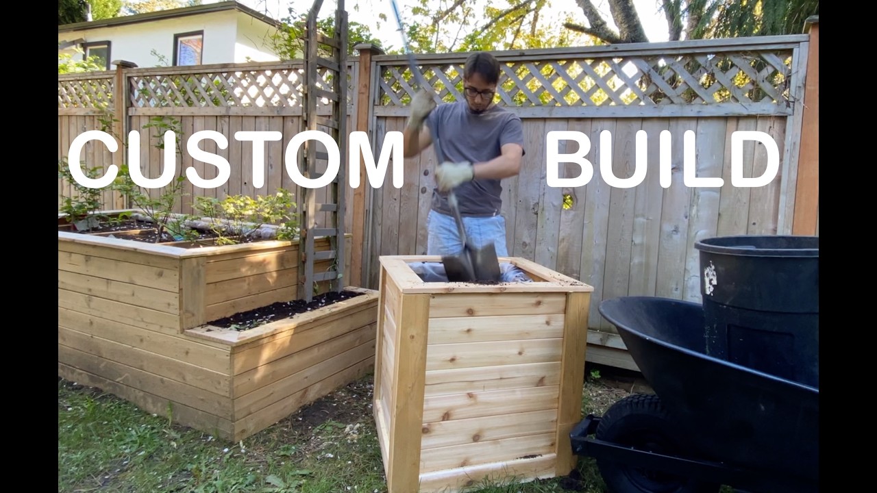How to Build a Cedar Garden Planter Box - YouTube