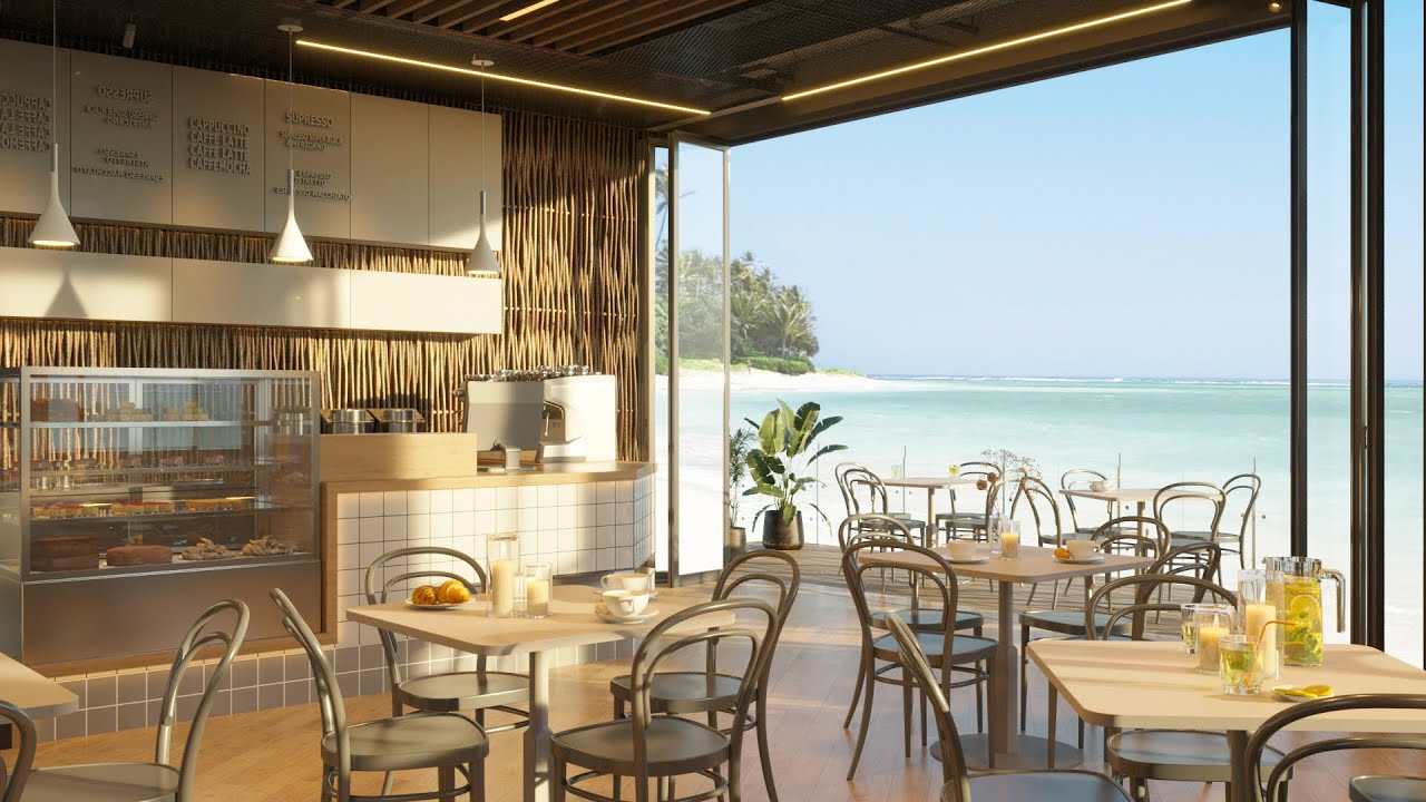 Seaside Coffee Shop With Smooth Jazz Music And Sea Waves Sounds Beach Seaside Coffee Shop With Smooth Jazz Music And Sea Waves Sounds Beach