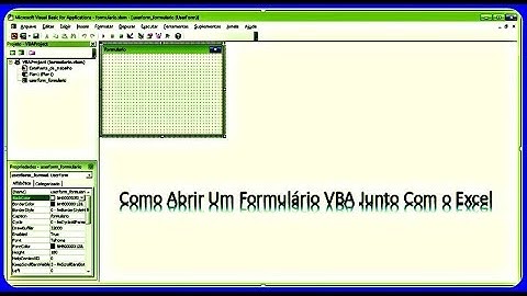 Como Abrir Um Formulário VBA Junto Com a Planilha Excel