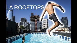 ROOFTOP POOL IN LA!!! (CAUGHT)