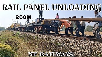 Rail Panel Unloading 260M #railway #railpanel #railwork #indianrailways #railworker #railwork
