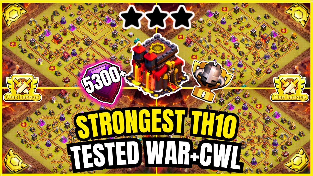 ( TOP 20🔥 ) BEST TH10 CWL BASE WITH LINK 2025 || TH10 WAR BASE LINK 2025 || TH10 BASE CLASH OF CLANS