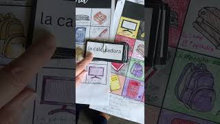 Spanish School Supplies and Colors Bingo