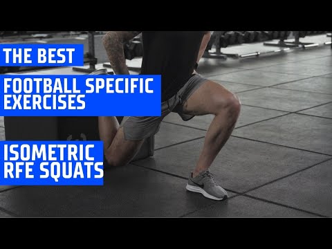 Awesome deceleration exercise for football - ISOMETRIC REAR FOOT ELEVATED SPLIT SQUAT