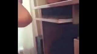 Russian guy hits his head on the oven