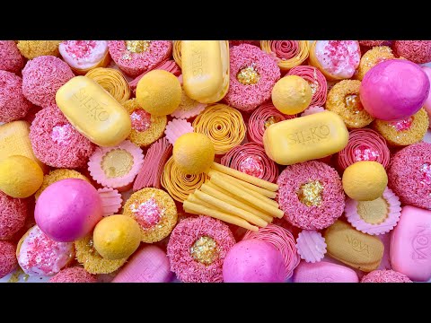 Satisfying ASMR Video | Crushing soap Foam and starch boxes | Clay cracking | Cutting soap cubes