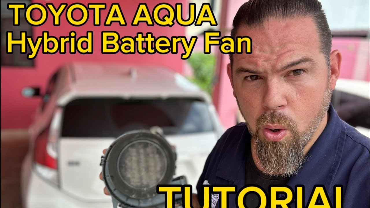 How to clean the hybrid battery fan in Toyota Aqua or Prius C - YouTube