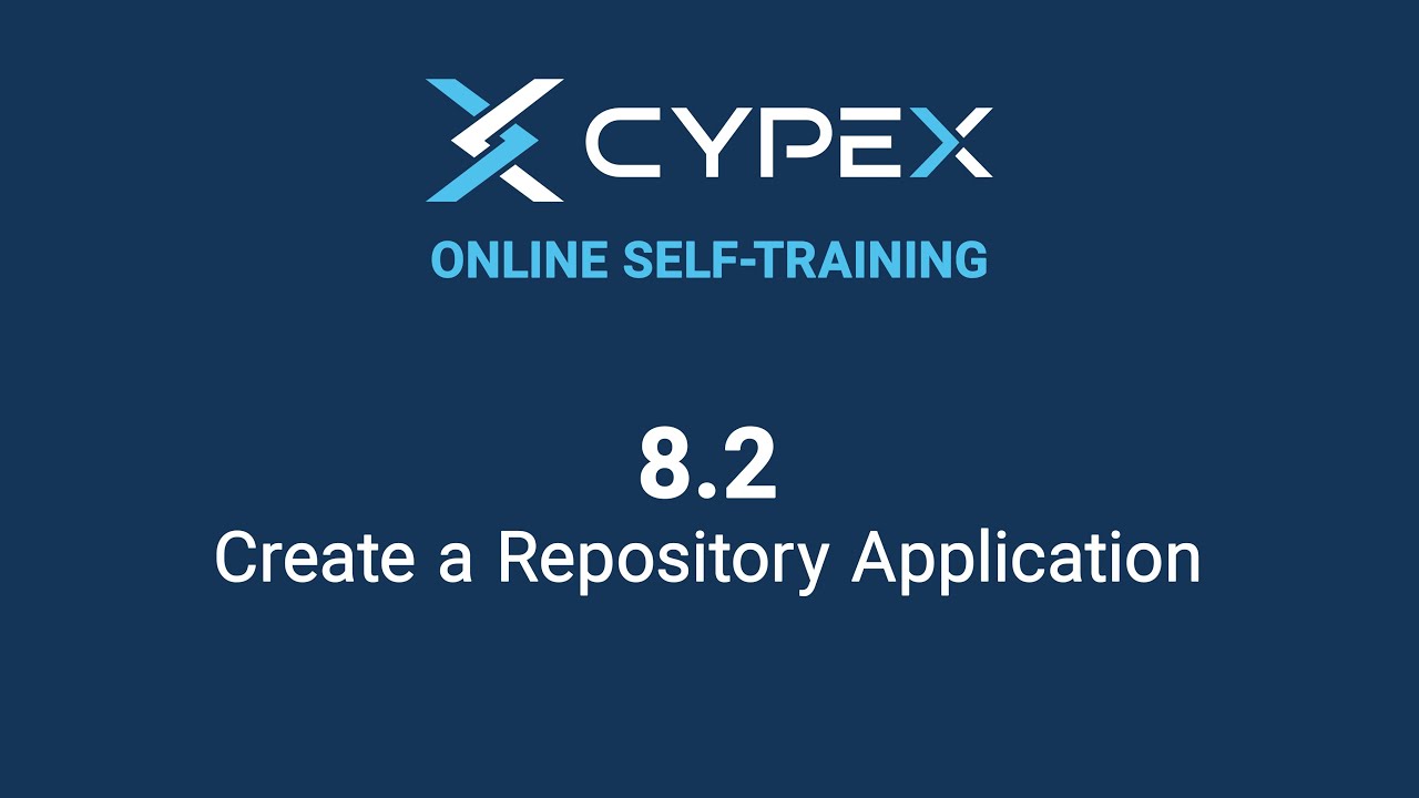 8.2 CYPEX Create a Repository Application | CYBERTEC PostgreSQL Rapid ...
