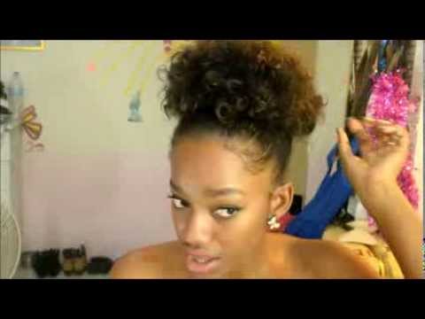 Hair Tutorial: Curly Puff ♡ - YouTube