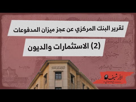 تقرير البنك المركزي عن عجز ميزان المدفوعات المصري 2 الاستثمارات والديون