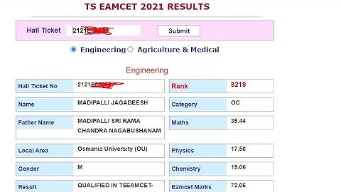TS EAMCET Result 2021 - Declared ! How To Check TS EAMCET Result 2021