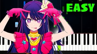 Video thumbnail of "YOASOBI - Idol - Oshi no Ko OP - EASY Piano Tutorial"