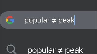 We’re overusing the word PEAK…