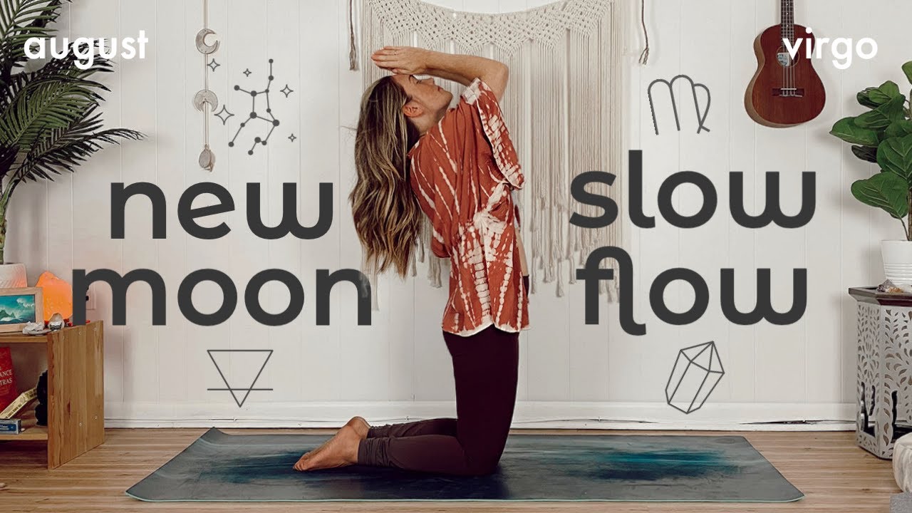 NEW MOON SLOW FLOW 🌚 moon in virgo | earthy new moon yoga [20 mins]
