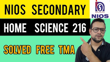 Nios TMA Solved 2022 Home Science 216 || Nios Class X Solved TMA || Nios Latest Update News Today