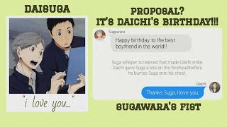 it&#39;s daichi&#39;s birthday!!! | daisuga fluff | proposal? | (read description box)