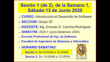 iDeSo01🔴S1de2 Semana01, Intro Desarrollo de Software FISI UNMSM, Sesión 1 de 2 de la Semana 01