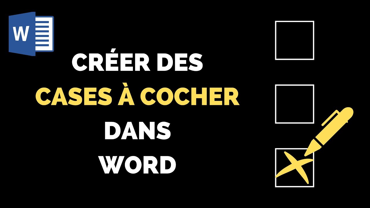 Comment Creer Des Cases A Cocher Dans Word Tutoriel Youtube