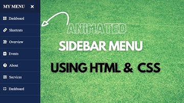 Sidebar Toggle Menu using HTML & CSS step by step 🔥