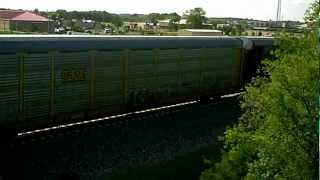 csx engine 5448  on the main line  long train  6780 feet