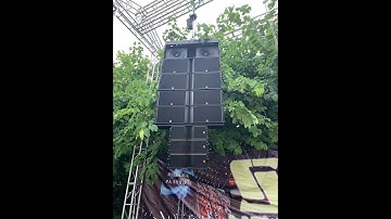 SANWAY K2 Dual 12 3 Way Audio Line Array Speaker KS28 dual 18 inch subwoofer outdoor testing part 2