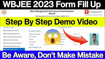 WBJEE 2023 Form Fill Up Step By Step 🔥|  How Fill WBJEE Form 🧐| Demo Video | WBJEE 2023 Application