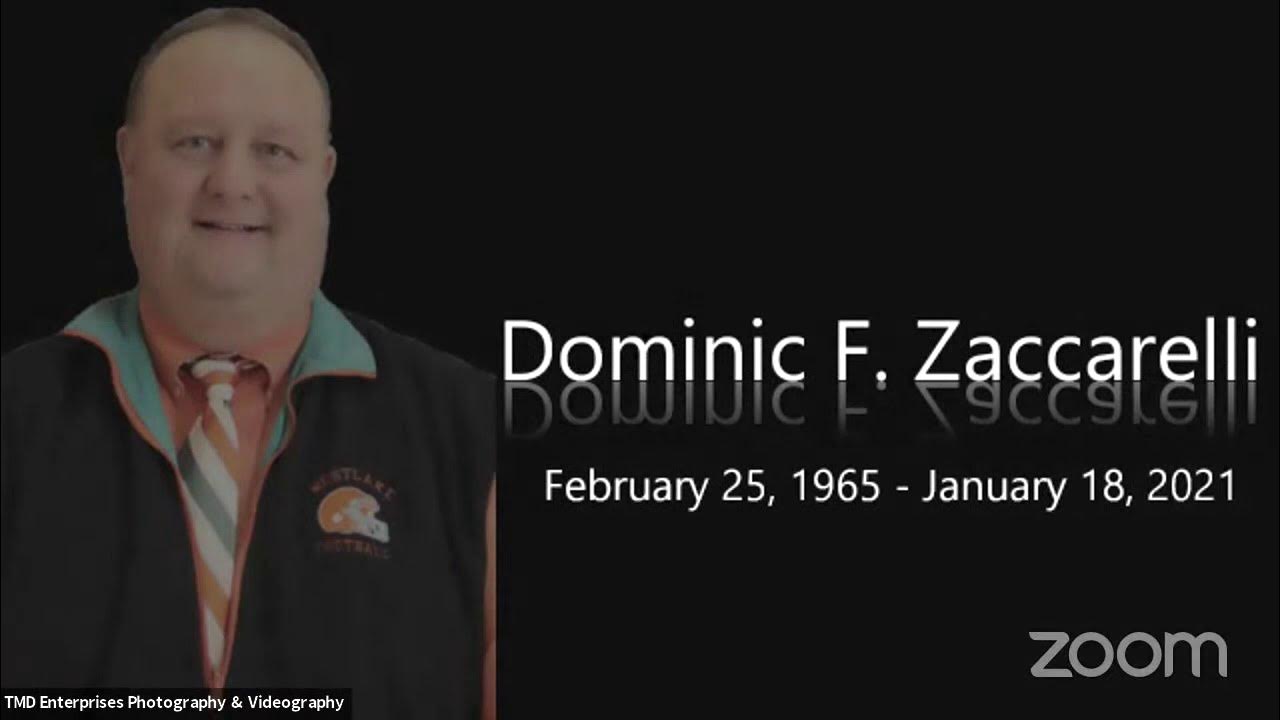 Funeral Services for Mr. Dominic “Dom” Zaccarelli YouTube