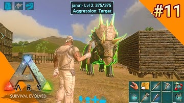 TRIKE TAMING + RIDING ADVENTURE! (ARK: Survival Evolved Mobile - Gameplay Part #11)