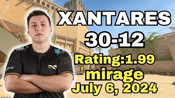 XANTARES (30-12) FACEIT Ranked series 1: Mirage POV | July 6, 2024 #cs2 #pov