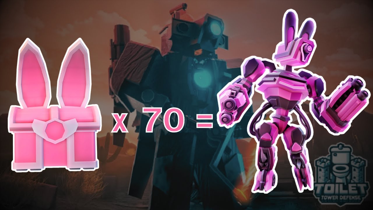 Toilet Tower Defense : เปิด Bunny Crate 70 กล่องจะได้ Mech bunny Titan ...