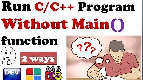 Run C\C++ program without main function