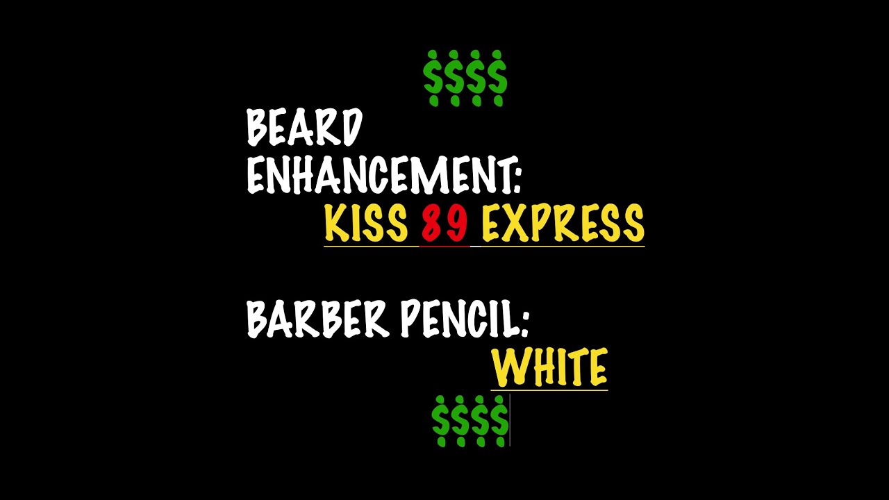 BEARD ENHANCEMENT : KISS 89 BARBER PENCIL: WHITE