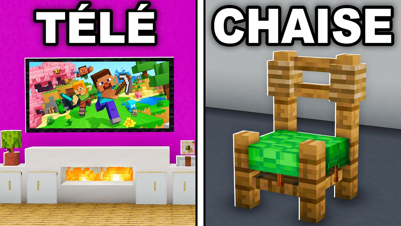 10 BUILDS HACKS pour TON SALON sur Minecraft !