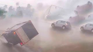 В Турции из-за бури перевернулось 18 машин, град и ветер 140 км/ч