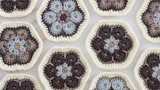 How to Crochet an African Flower Hexagon!