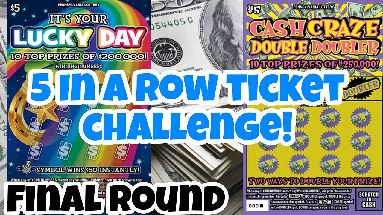 5 ticket challenge pa lottery lucky day and cash craze doubler