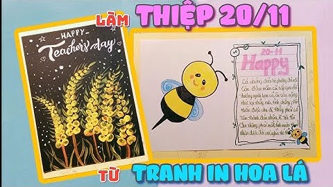 Làm thiệp bằng tranh in hoa lá - thiệp chúc mừng - mĩ thuật lớp 6 bài 4 - KC art 3