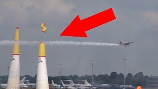Cutting a pylon @ Farnborough Airshow 2018