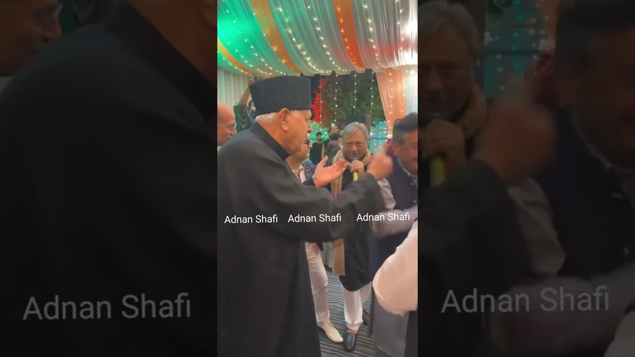 Farooq Abdullah dancing in Srinagar.