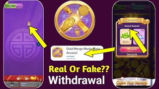 Gold Merge Mania app real or fake || Gold Merge Mania app review || Gold Merge Mania app withdrawal screenshot 1
