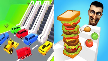Shape shifting VS Sandwich Runner - All Level Gameplay Android iOS E2