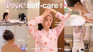 [SUB] pink self-care diaries 🧖🏻‍♀️🎀 (AM to PM) , pink pilates class, *updated routine* | Beamsareeda screenshot 3