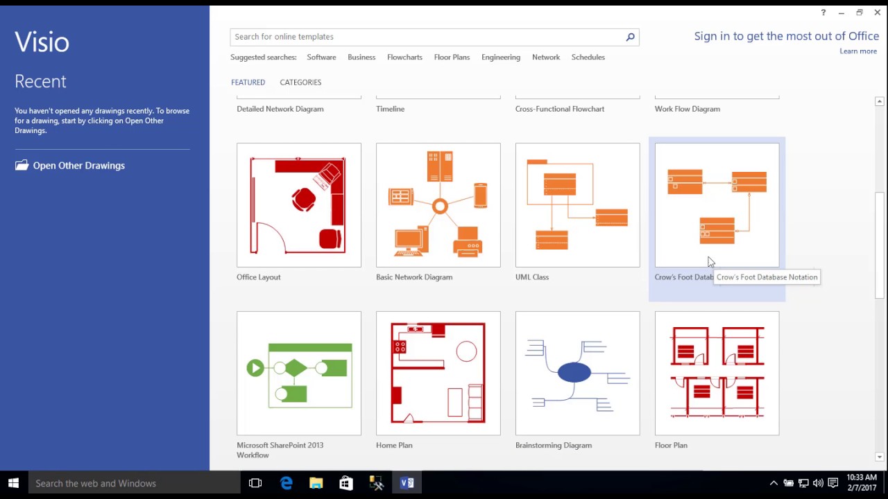 Entity Relationship Diagram Model With Visio Youtube