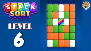 Stack Sort : Color Puzzle Level 6 Walkthrough