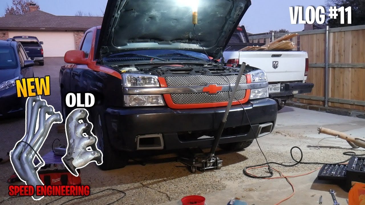 INSTALLING LONGTUBE HEADERS ON 2004 SILVERADO - YouTube