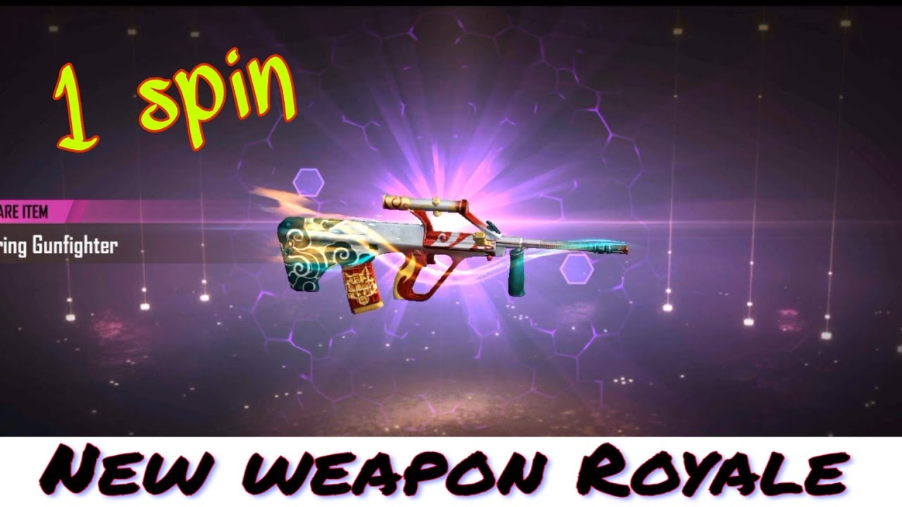 New ROARING GUNFIGHTER  AUG Gun 1 Spin Trick 🔥 - Garena FreeFire Max - ANMOL FreeFire