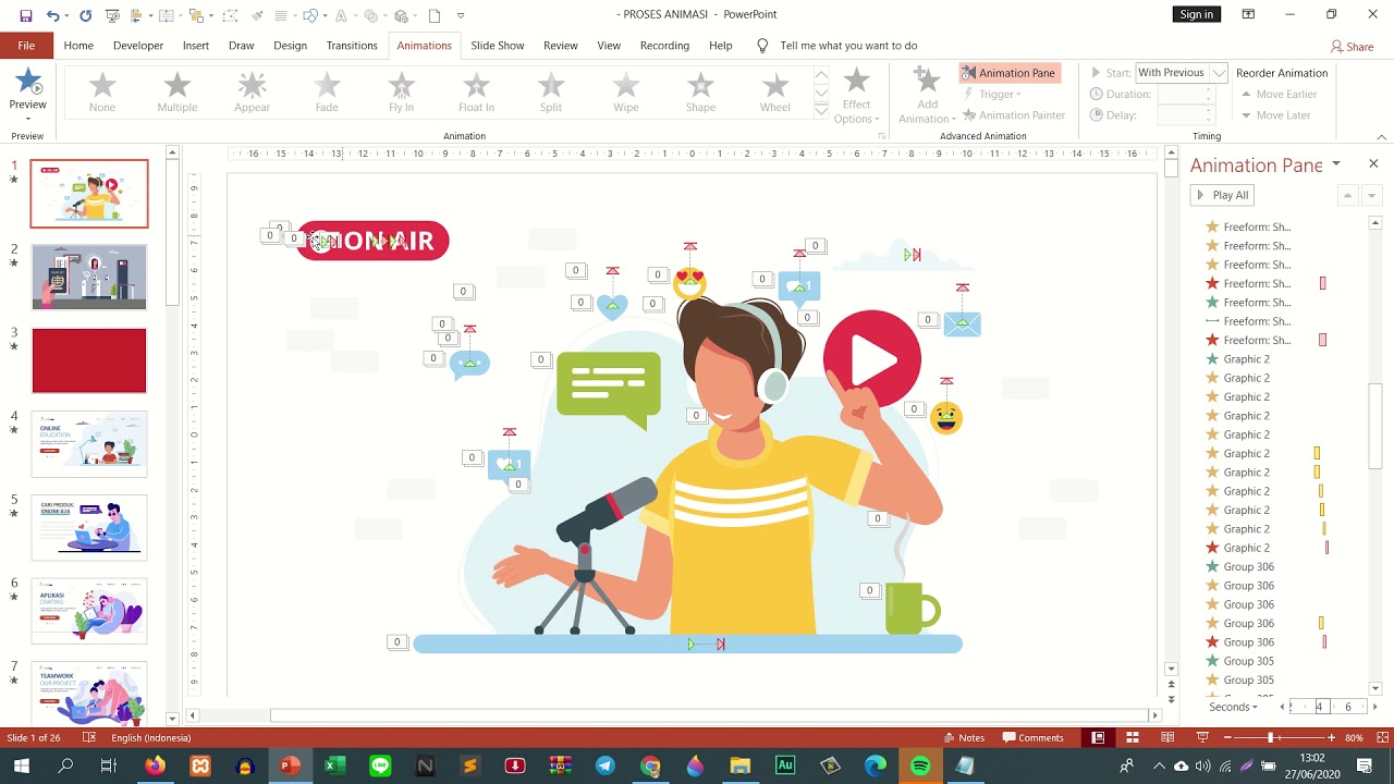 Cara Membuat Animasi  Pane Pada Powerpoint  Berada Seperti 