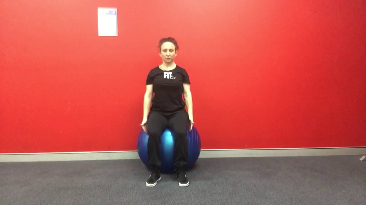 Lumbar Stabilisation on Swiss Ball _ Heel Raise YouTube