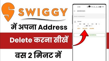 Swiggy App Me Address Kaise Delete Kare || How To Delete Address In Swiggy App