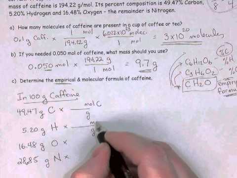 Video: Qual è la formula empirica per la caffeina?